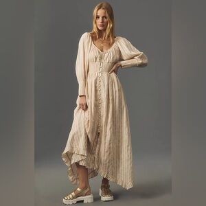 Elegant Cream Maxi Dress
